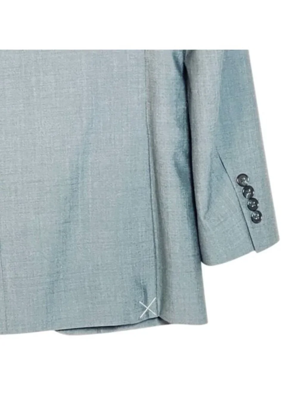 Alfani Slim Fit Blue Gray Wool Blend Mens Suit Jacket 36R Tailored  Macys Exclus